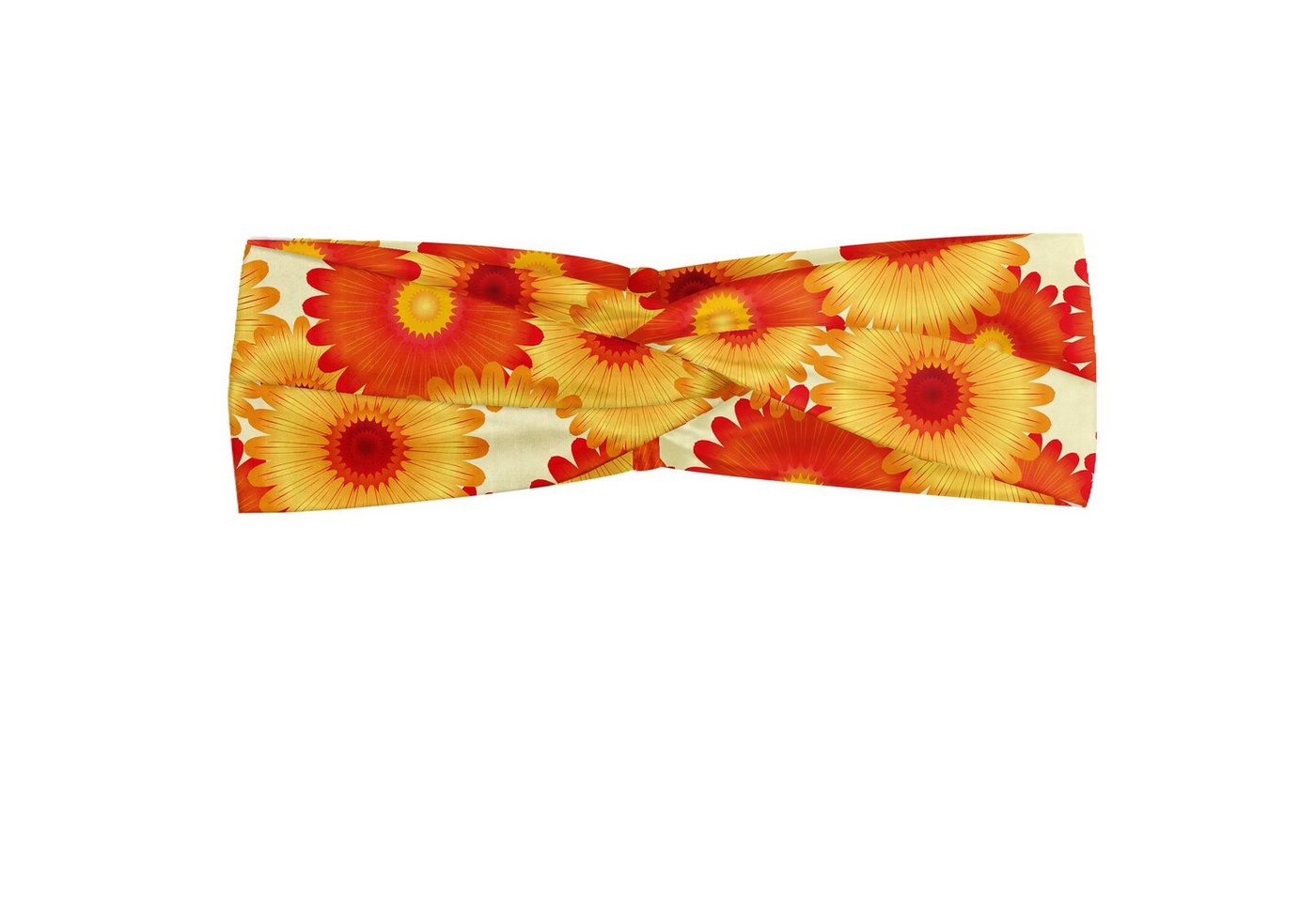 Abakuhaus Stirnband Elastisch und Angenehme alltags accessories Orange Gerbera Blütenblätter Grafik von Abakuhaus