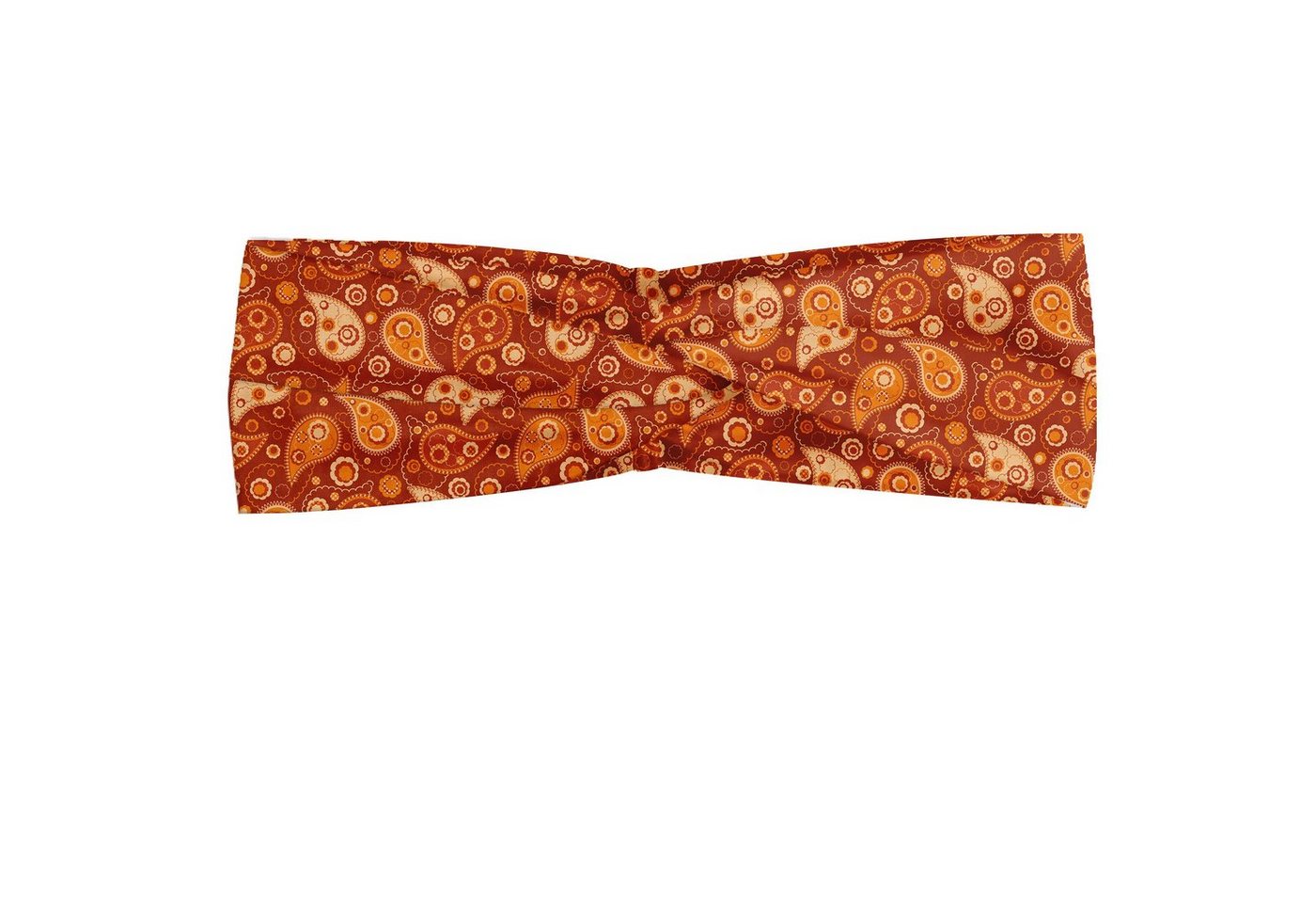 Abakuhaus Stirnband Elastisch und Angenehme alltags accessories Orange Retro Paisley Blumen von Abakuhaus