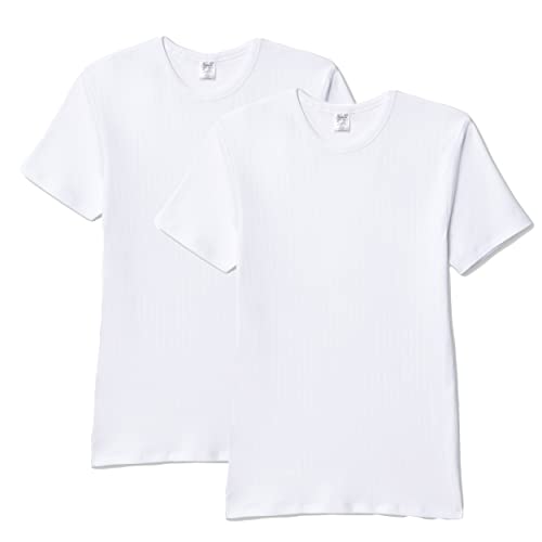 ABANDERADO Herren Pack 2 Camisetas Térmicas De Manga Corta Cuello Redondo Thermal Basisschicht Oben, Weiß, X-Large von Abanderado