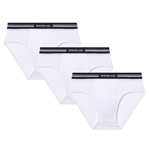 ABANDERADO Herren Pack De 3 Con Cinturilla Extra Suave Slips, Weiß, X-Large von Abanderado