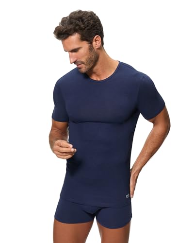ABANDERADO Herren Térmico Termaltech Kurzarm-T-Shirt mit Rundhalsausschnitt, blau, Estándar von Abanderado