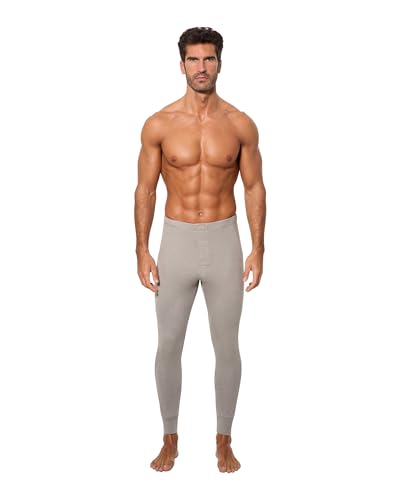 ABANDERADO Herren Thermische Winterfaser Baselayer-Unterwäsche, grau, M von Abanderado