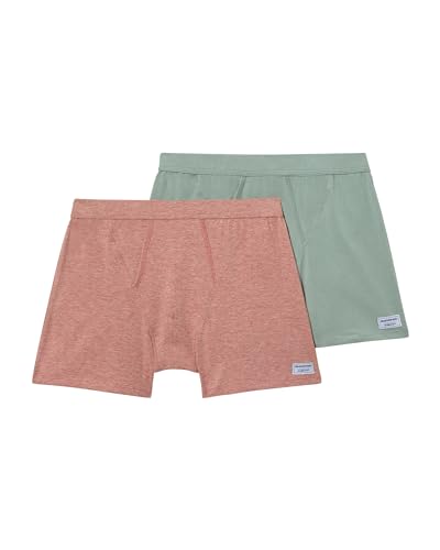 Abanderado Herren EcoSmart Offene Boxershorts, Grün Tierra, 60 (2er Pack) von Abanderado