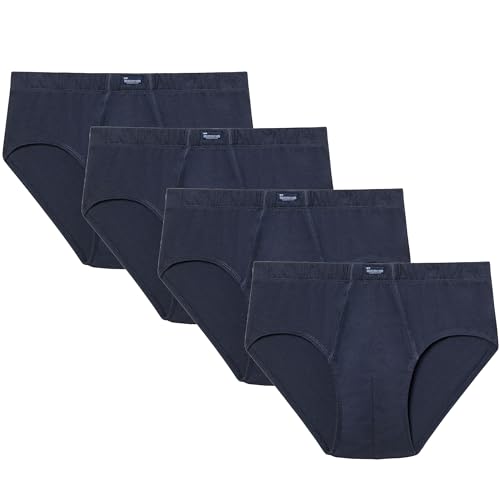 abanderado Herren Lote X4 Slip Abierto De Algodón Unterkleid, Blau (Marino 0m9), X-Large (Herstellergröße: 56) (4er Pack) von Abanderado