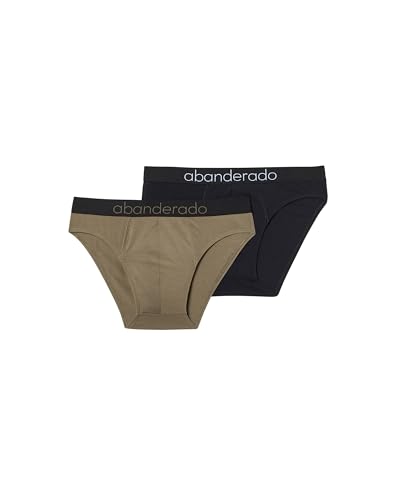 Abanderado Herren Sensitive Shorts, Schwarz/Khaki, XL (2er Pack) von Abanderado