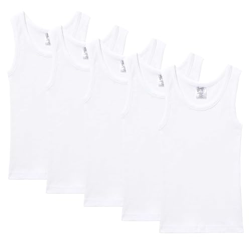 Abanderado Jungen Bundle Sport Junior Kurzarm-T-Shirt, weiß, 16 Jahre (5er Pack) von Abanderado