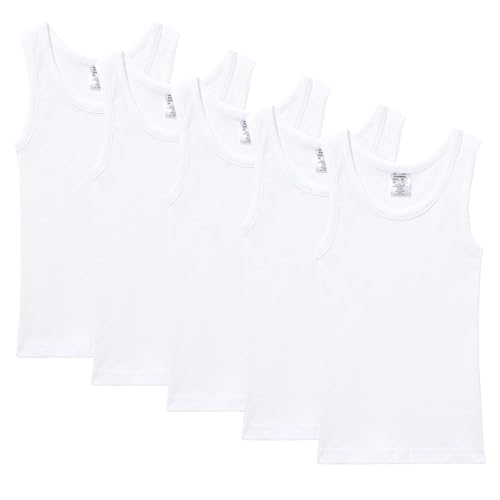 Abanderado Jungen Bundle Sport Junior Kurzarm-T-Shirt, weiß, 16 Jahre (5er Pack) von Abanderado