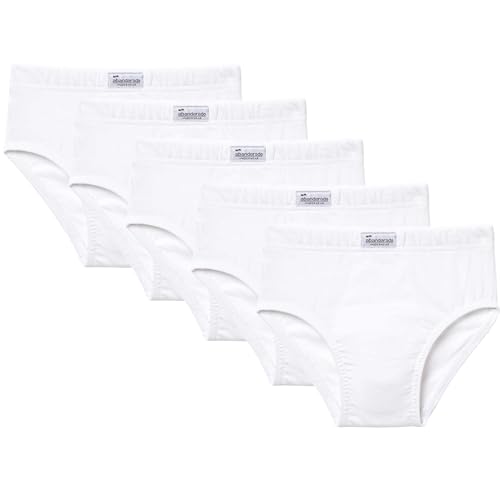 Abanderado Jungen Bundle geschlossen Junior Slip, weiß, 16 Jahre (5er Pack) von Abanderado