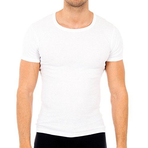 Abanderado Shirt kurzärmlig Herren Baumwolle 6er Pack weiß 48 von Abanderado