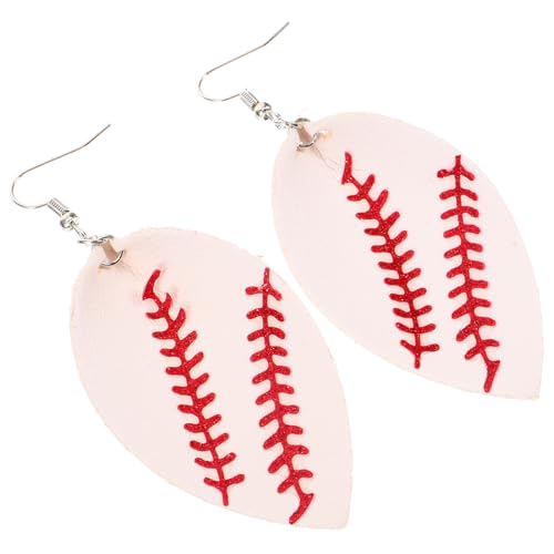 1 Paar Baseball Ohrringe für Frauen Kreative Sport Elemente Leichtes Design Kunstleder für Partys und Verschiedene Outfits Ohrhänger von Abaodam
