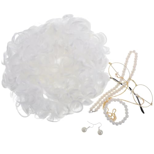 Abaodam Perücken-set Für Damen -kostüm Halloween-party Cosplay Brille Realistische Bequemes Tragen Vielseitig Einsetzbar von Abaodam