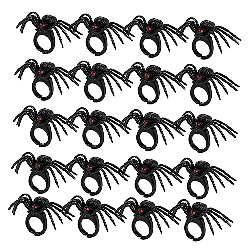 Abaodam 1 Satz Halloween Spider Finger Ringe Teiliges aus Kunststoff für Schaurige Partys Sichere und Lustige Halloween Deko für Erwachsene Kreative Finger Ringe für Grusel Themen von Abaodam