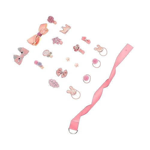 Abaodam 1 Set Kinder Haarnadel Haarspange Haarspangen Haarnadel Haarseil Haarseil Haarschleife Clips Haarschmuck Babys Haarseil Kopfschmuck Rosa Gummiband von Abaodam