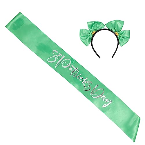 Abaodam 1 Satz Stirnband Zeremonieller Gürtel Irischer Party-haarreif St. Patrick Dekor St. Patricks Day Stirnband Patricks Day Verkleiden Cosplay-outfits Haarschmuck Kind Kleidung Stoff von Abaodam