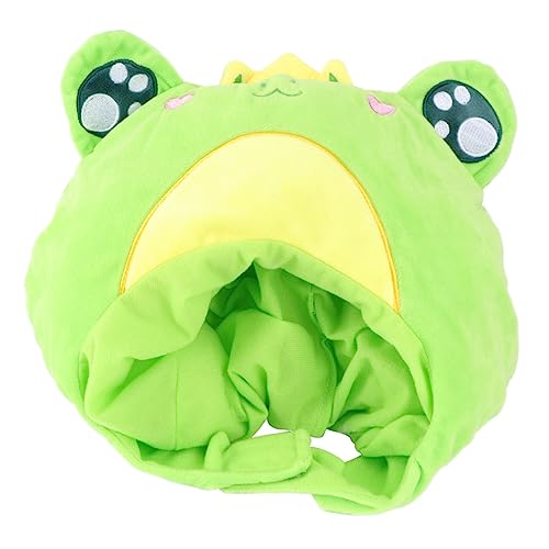 Abaodam 1 Stk Kronen-frosch-hut Verrückter Hut Kopfbedeckung Für Tiere Plüsch Partyhut Neuheit Hut Urlaubspartybevorzugungsbeutelfüller Tiermütze Helm Kind Hässlich Crystal-super-fleece von Abaodam