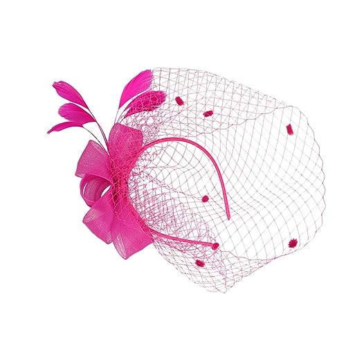 Abaodam 1 Stück Netzkopf-Blumen-Haargummis Für Damen Braut-Vintage-Kopfschmuck Derby-Hut Haarklammern Für Damen Brautschleier Für Hochzeit Damenhut Hochzeits-Kopfbedeckung von Abaodam