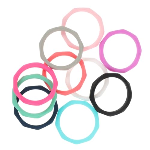 Abaodam 10 Stück Teiliges Silikonring für Herren und Komfortabel Rutschfest und Kratzfest Sportsringe Vielseitig Tragbar für Alltag Party und Hochzeit Hautfreundlich und Langlebig von Abaodam