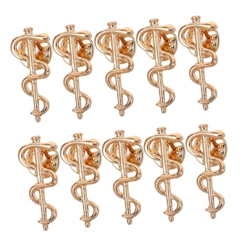 Abaodam 10 Stück Teiliges Snake Brosche für Ärzte und Pflegekräfte Elegante Anstecknadeln für Frauen und Männer Symbol für Gesundheit Vielseitig Tragbar Langlebig aus von Abaodam