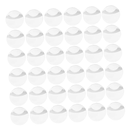 Abaodam 100 Stück Transparente Runde Badge Schutzcover Kratzfeste Harte Kunststoffhülle für Button Pins Klarer Abdeckschutz für Abzeichen-aufbewahrung und Display von Abaodam