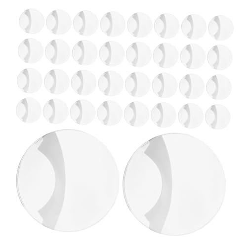 Abaodam 100 Stück Transparente Runde Badge Schutzhüllen Kratzfeste Abdeckungen für Runde Anstecknadeln Strapazierfähige Abdeckungen zur Aufbewahrung Schutz von Button Pins von Abaodam