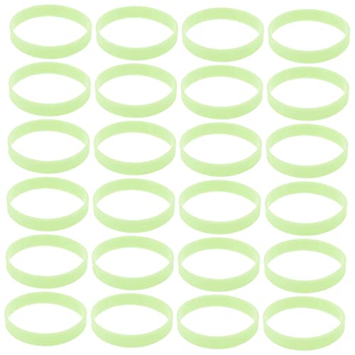 Abaodam 100St Leuchtendes Silikonarmband Schüttgut wwjd-Armband leuchtende Armbänder party spielzeug für kinder Armbänder für Männer Partytaschen Kinderparty-Armband Elastizität Geschenk von Abaodam