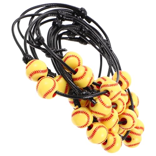 Abaodam 10stücke Softball-armbänder Mit Baseball-anhängern Verstellbares Sportarmband Geflochtenes Armband Für Damen Herren Baseball-charm-armband Als Geschenkidee von Abaodam