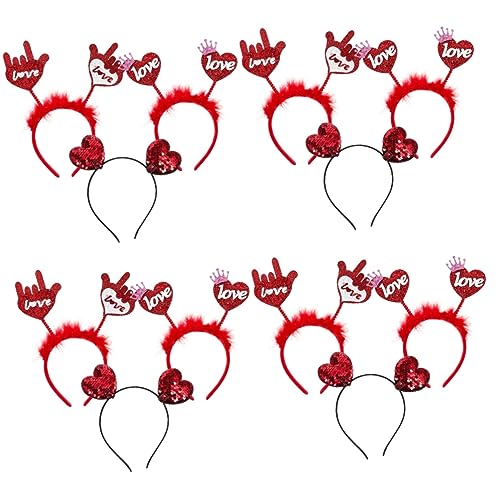 Abaodam 12 Stk Stirnband Herz Haarreifen Valentinstag Haarband Liebesherzkopfbopper Kopfschmuck Für Hochzeitsfeiern Amor Tiara Herzförmige Haarbänder Weihnachten Stoff Kind Schmücken von Abaodam