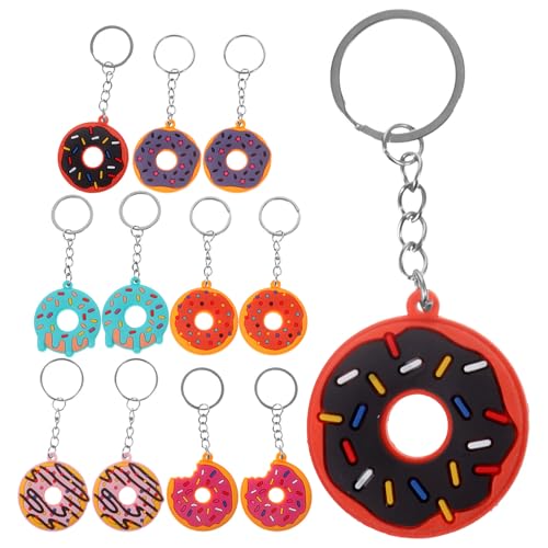 Abaodam 12 Stück Donut Schlüsselanhänger Schmuckanhänger Donuts Anhänger Zum Aufhängen Cartoon Schlüsselanhänger s Anhänger Stilvoller Ohrring Charm von Abaodam