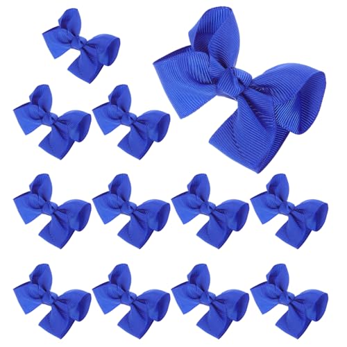 Abaodam 12 Stück Ripsband-Haarschleifen Mit Krokodilklemmen Für Mädchen Kleine Haar-Accessoires – Schöne Krokodilklemmen Haarspangen Für Babys Mädchen Kleinkinder Kinder (Blau) von Abaodam