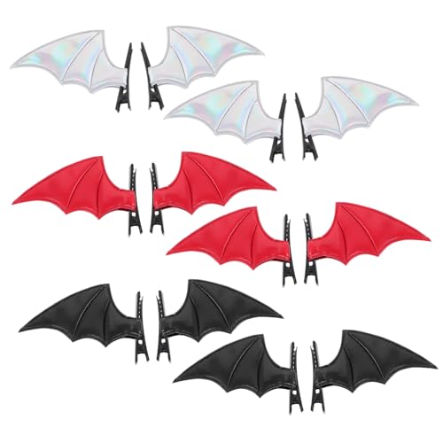 Abaodam 12stücke Fledermaus-accessoires Aus Pu-leder Haarspangen Mit Teufelsflügel-design Kopfschmuck Für Frauen Ästhetische Haarspangen Für Partys Festivals Und Täglichen Gebrauch von Abaodam