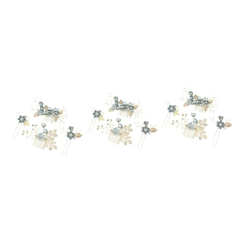 Abaodam 12 Stk Haarschmuck Mit Blumen Haarkamm Mit Strass Accessoires Für Hochzeitskleider Hochzeitshaarkämme Für Bräute Vintage-schmuck Für Frauen Florale Haarspangen Mode Braut Haarset von Abaodam