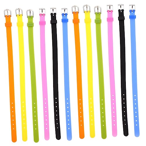 Abaodam 12stücke Silikon Uhrenarmbänder Verstellbare Handgelenkbänder Elastische Armbänder Für Damen Und Herren Dekorative Armbanduhrenbänder Einfache Anpassung Mit Metallschnalle von Abaodam