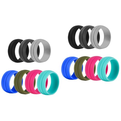 Abaodam 14stücke Teiliges Silikonringe Set Für Damen Farbige Sport Und Hochzeitsringe Leichte Stylische Fingerringe Für Jeden Anlass von Abaodam