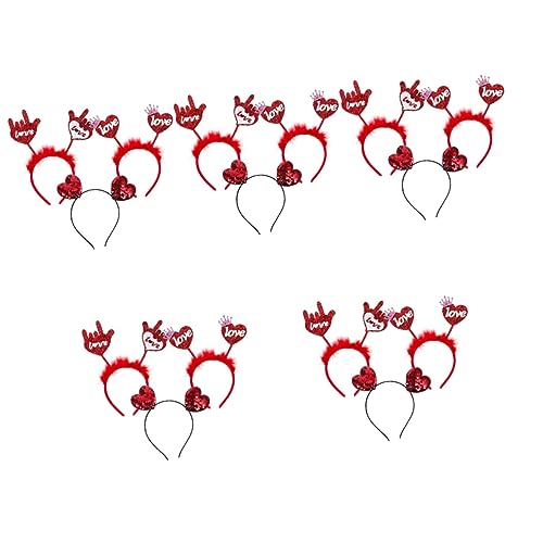 Abaodam 15 Stk Stirnband Amor Tiara Glitter Love Haarband Herzförmige Haarbänder Spiel Auf Partybedarf Valentinstag Partyzubehör Herz Haarspange Herz Haarreifen Stoff Kind Haarnadel Pop von Abaodam