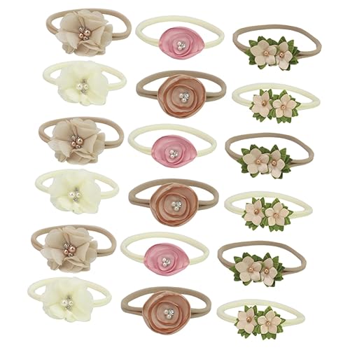 Abaodam 18 Stk -Blumen-Stirnband stirnbänder kinder haarschmuck taufgeschenk kleinkind stirnband Neugeborenes Stirnband Europäisch und amerikanisch Kopfbedeckung Kleine von Abaodam