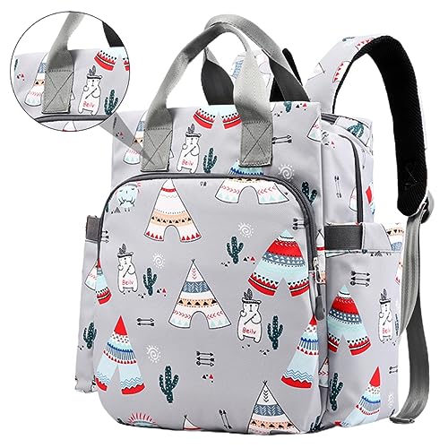 Abaodam 1Stück Mumientasche mit Großer Kapazität Wickelrucksack für Mütter Dunkelgrau Wasserabweisend Verstellbarer Schultergurt für Neugeborene Kinderwagen von Abaodam