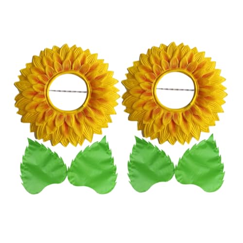 Abaodam 1satz Sonnenblumen-kopfbedeckung Für Junge Mädchen Lustige Hüte Für Partys Tanzaufführungen Teiliges Mit Grünen Blättern Ansprechend Für Aufführungen Und Veranstaltungen von Abaodam