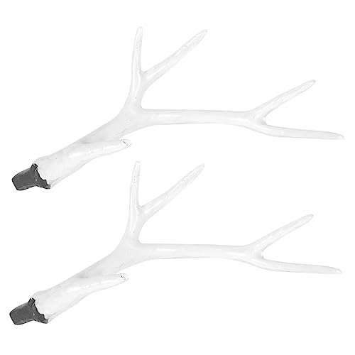 Abaodam 2 Paar Künstliche Geweihe Diy Rentierkopfschmuck Hirschgeweih Stirnband Gefälschtes Elchhorn Weihnachtshirsch Kopfschmuck Hirsch Cosplay Hörner Material Weiß Plastik Weihnachten von Abaodam