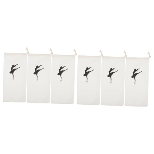 Abaodam 2 Sätze Tanzschuhtasche Damen Ballettschuhe Tanztaschen Für Mädchen Aufbewahrungstaschen Für Tanzschuhe Waschbare Ballettschuhbeutel Spitzenschuhtasche Segeltuch 6 Stücke * 2 von Abaodam