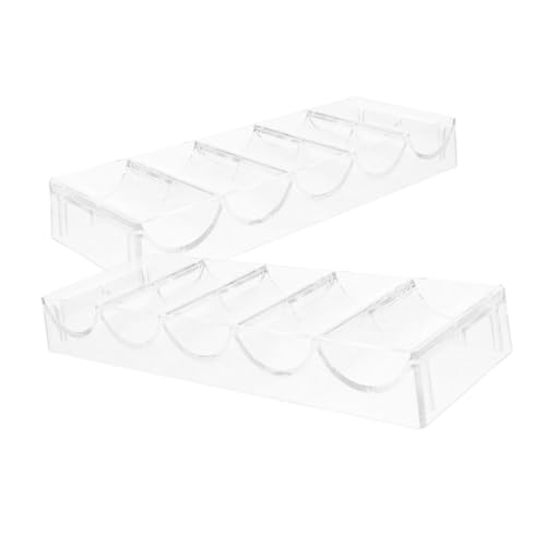 Abaodam 2stücke Transparente Poker Chip Aufbewahrungsschalen Wiederverwendbare Multi-Grid Chipsbox Für Und Andere Spiele Praktischer Und Tragbarer Chips Organizer von Abaodam