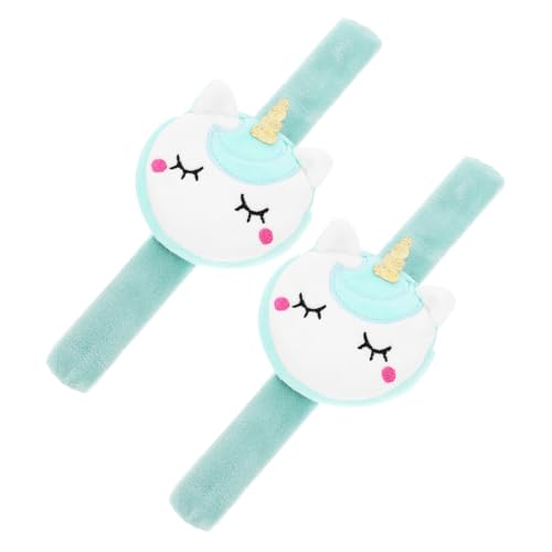 Abaodam 2Stücke Einhorn Schlagarmband für Kinder Cartoon Einhorn Snap Band als Partyspielzeug und Geburtstagsgeschenk von Abaodam
