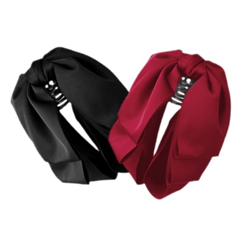 Abaodam 2 Stück Französische Haarklammer mit Schleifenband für Damen Haarspangen für Stilvolle Hochsteckfrisuren Geeignet für Formelle und Lässige Anlässe von Abaodam