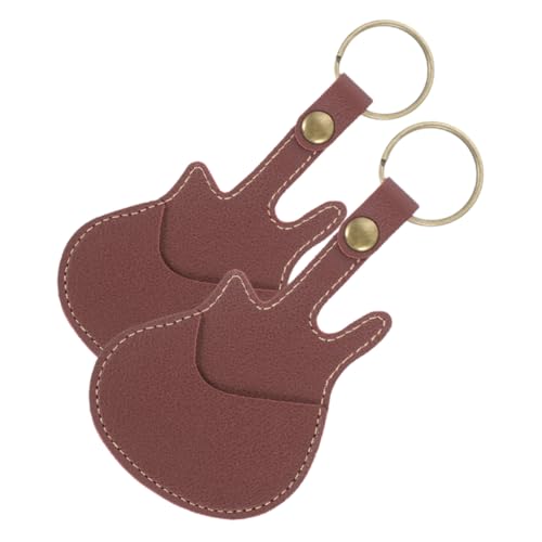 Abaodam 2stücke Gitarrenhalter-schlüsselanhänger Aus Pu Für Plektren Tragbares Plektren-etui Mit Schlüsselring Organizer Für Gitarrenplektren Und Kleine Musikaccessoires von Abaodam