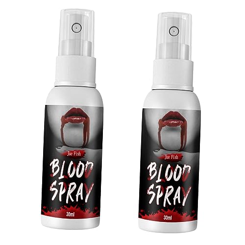 Abaodam 2st Gefälschtes Bluts Pray Blut Mit Spezialeffekten Realistische Blutsprays Halloween-make-up-kit Horror Lustige Trickspielzeuge Sfx Das Gesicht Essbarer Sirup Sprühflasche von Abaodam