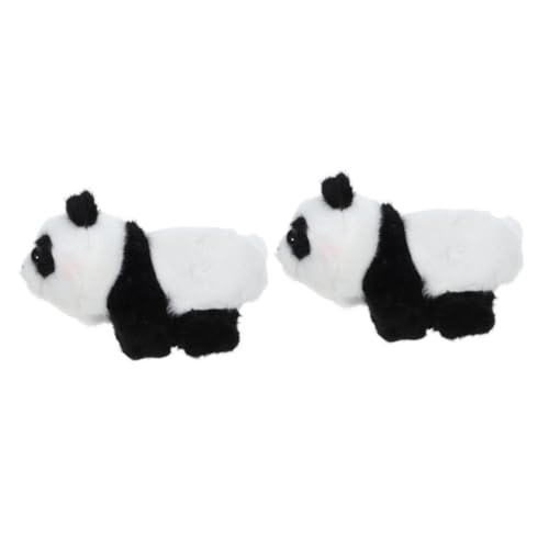Abaodam 2 Stück Panda Armband Spielzeugtiere Kuscheltiere Hase Stofftier Handgelenkband Handgelenkbänder Handkette Ausgestopfter Panda Slap Armbänder Tier Thema Slap Bands von Abaodam