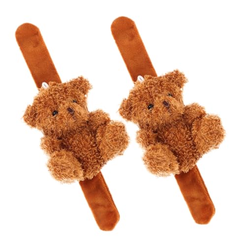 Abaodam 2 Stück Plüsch Slap Armband mit Bär Design Tierische Handgelenkarmbänder für Partys Geburtstag Halloween und Mehr und Angenehm zu Tragen von Abaodam