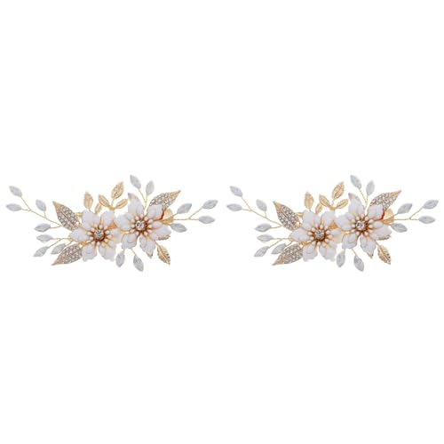 Abaodam 2 Stück Luxus Braut Haarranke Exquisites Kristall- Und Blumendesign Hochzeit Haarnadel Haarschmuck Braut Kopfschmuck Abaodam 2 Stück Luxus Braut Haarranke Exquisites Kristall- Und Blumendesign Hochzeit Haarnadel Haarschmuck Braut Kopfschmuck von Abaodam