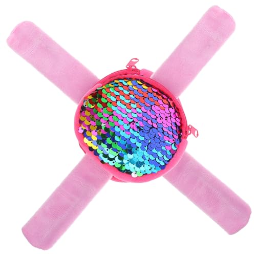 Abaodam 2 Stück Slap Armbänder mit Pailletten Niedliche Klatscharmbänder als Party Mitgebsel Modische Schmuckarmbänder und Praktisches Portemonnaie in Violett für Mädchen von Abaodam