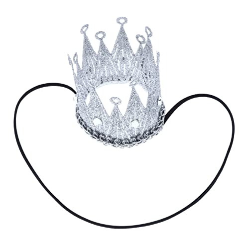 Abaodam 2 Stück Spitzenkrone Haarspange Spitzenkrone Silber Haarband Stoff Haarband Mädchen Spitzenkopfschmuck Haarband Oberkopf Clip Haarschmuck Kinder Spitzen Haarband von Abaodam