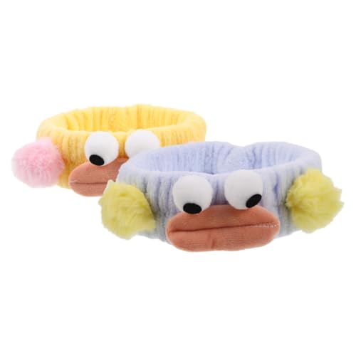 Abaodam 2stücke Elastisches Plüsch-haarband Cartoon-design Für Gesichtswaschung Make-up Und Spa Verstellbar Und Bequem Für Damen von Abaodam